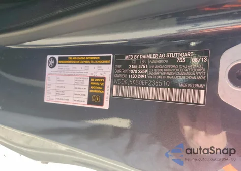 2014 Mercedes-Benz E 350 из США, поврежденный, VIN WDDKJ5KB0EF238510